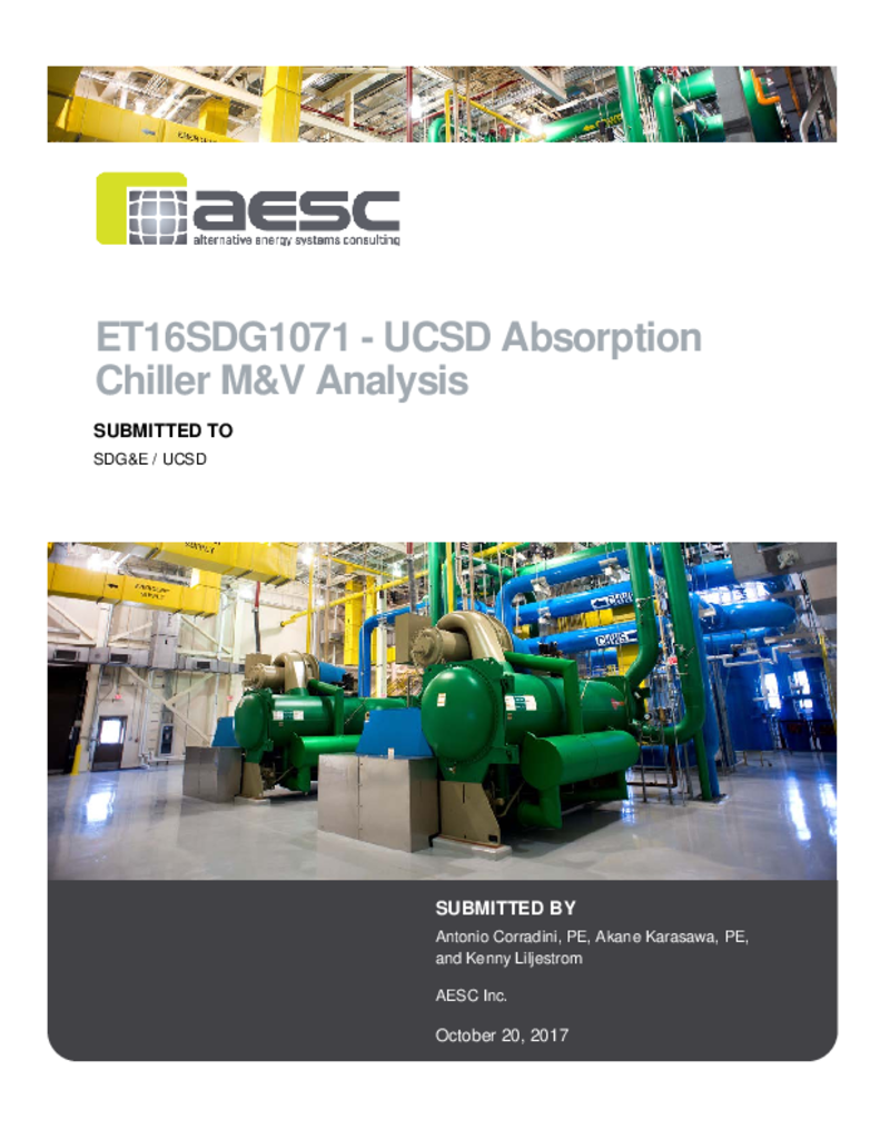 Absorption Chiller Demonstration Etcc
